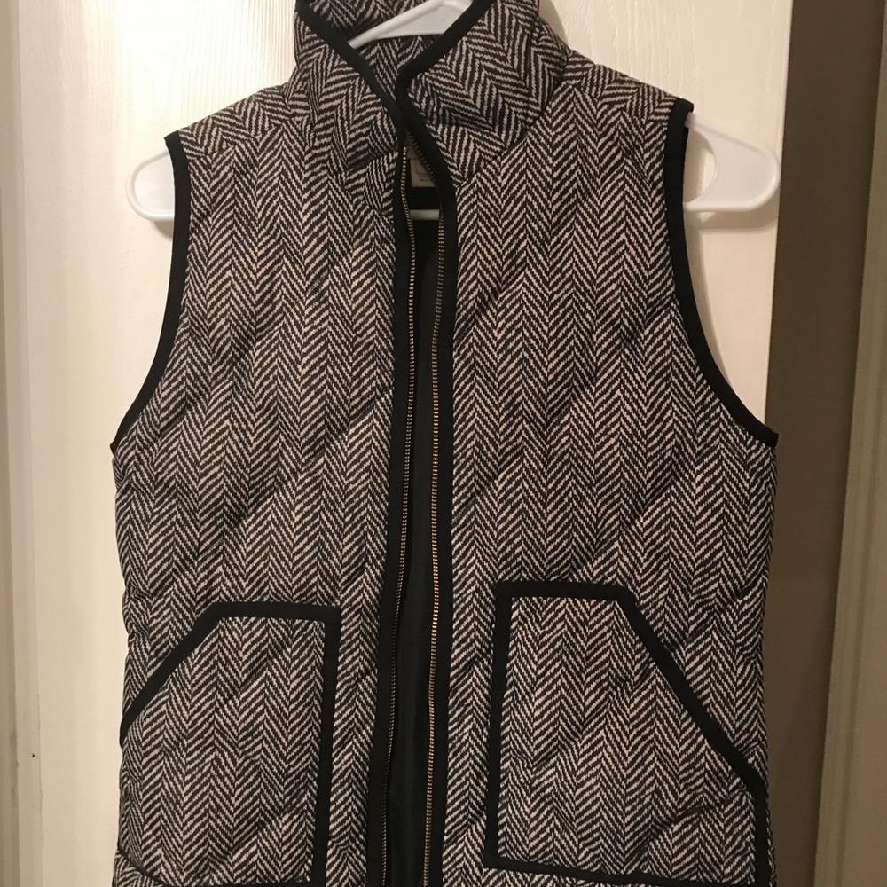 J crew herringbone vest